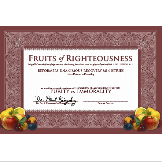 Behold Purity Certificate – RU Recovery